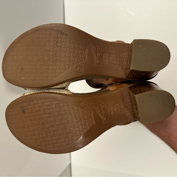 Dansko Debby Strappy Rocker Bottom  Full Grain/Raffia Platform Sandal Sz EU 40 - Picture 10 of 12